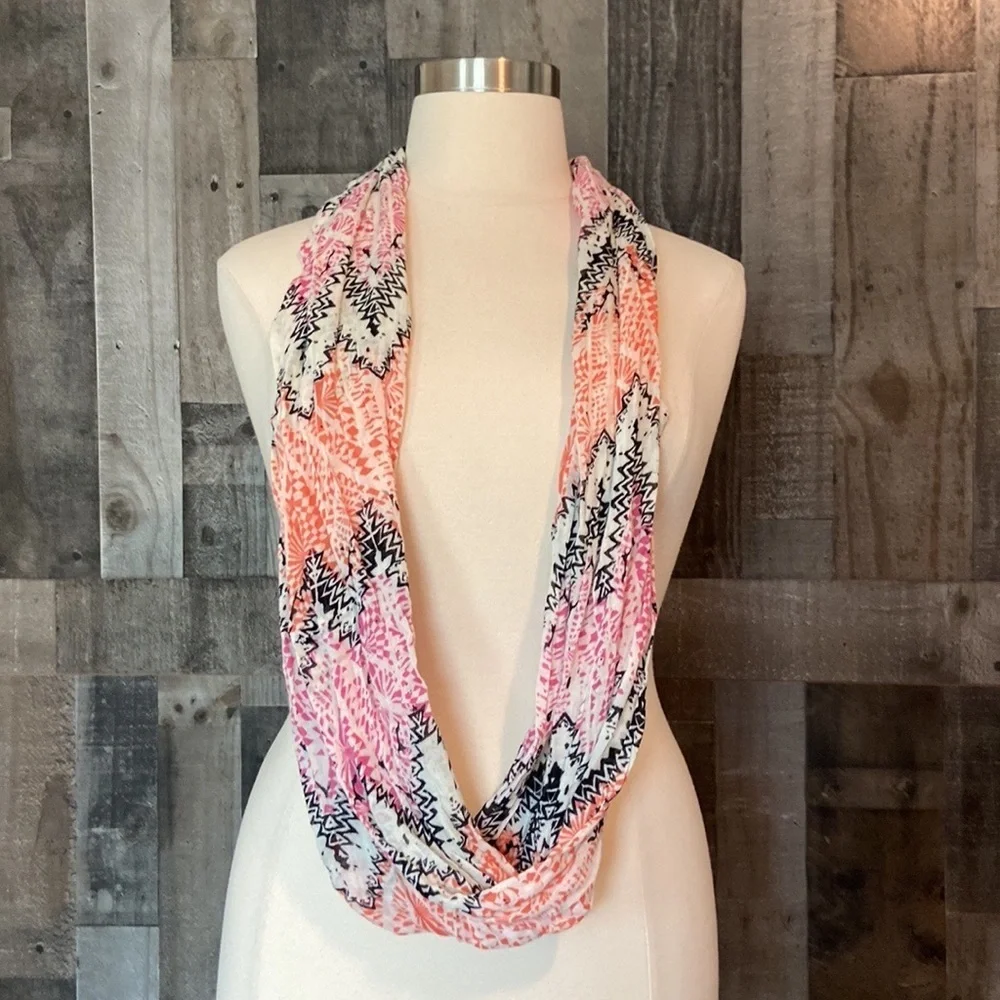 Boho chic chevron infinity scarf coastal cowgirl pastel feminine euro summer